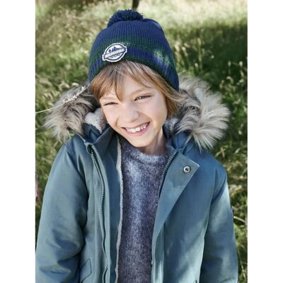 Doudoune à capuche en sherpa et polyester recyclé - Garçon Doudoune à capuche en sherpa et polyester recyclé - Garçon