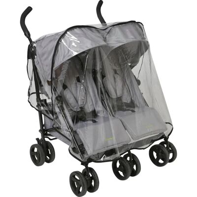 Capa de chuva universal para carrinho duplo Vertbaudet - Branco - Proteção contra chuva Capa de chuva universal para carrinho duplo Vertbaudet - Branco - Proteção contra chuva