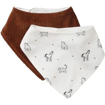 Babadores para bebê Vertbaudet - Petit Nomade - Caramelo Marfim - Babadores Babadores para bebê Vertbaudet - Petit Nomade - Caramelo Marfim - Babadores