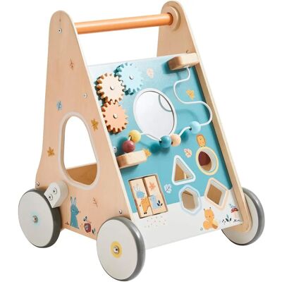Vertbaudet Carrinho de Bebê com Mesa de Atividades - Madeira FSC - Branco, Verde, Branco e Verde - Carrinho de Bebê Vertbaudet Carrinho de Bebê com Mesa de Atividades - Madeira FSC - Branco, Verde, Branco e Verde - Carrinho de Bebê
