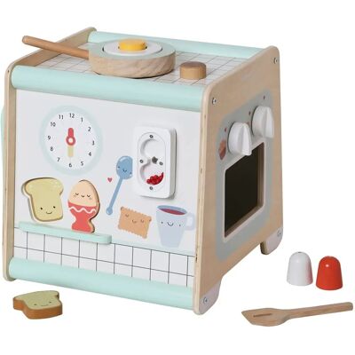 Vertbaudet Cubo de atividades bege - Brinquedo de cozinha Vertbaudet Cubo de atividades bege - Brinquedo de cozinha