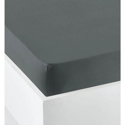 Drap-housse en coton Vertbaudet - Anthracite - 90X190 Drap-housse en coton Vertbaudet - Anthracite - 90X190