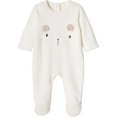 Vertbaudet Pyjama Velours Bébé - Ours - 9M Vertbaudet Pyjama Velours Bébé - Ours - 9M