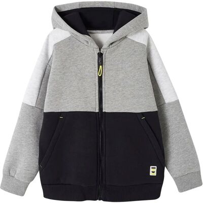 Vertbaudet Gray Colorblock Sports Hoodie - Sweatshirt Vertbaudet Gray Colorblock Sports Hoodie - Sweatshirt