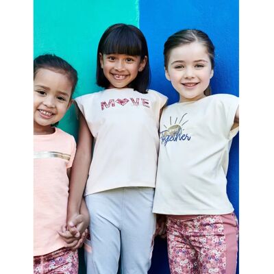 Vertbaudet Girl's 3-Piece Sport Set - Ecru Vertbaudet Girl's 3-Piece Sport Set - Ecru