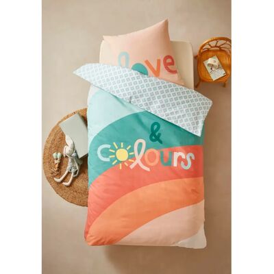 Vertbaudet Boho Kids Bedding Set - Multicolor - 140x200 Vertbaudet Boho Kids Bedding Set - Multicolor - 140x200