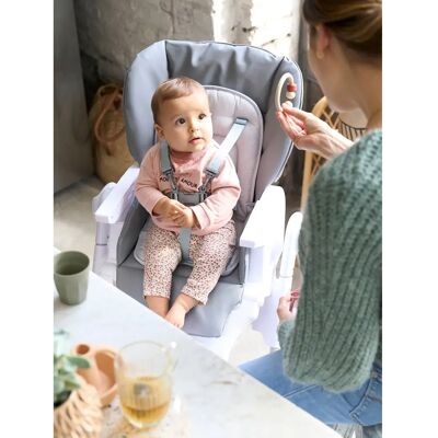 Chaise haute Vertbaudet MagicSeat gris souris - Multipositions Chaise haute Vertbaudet MagicSeat gris souris - Multipositions