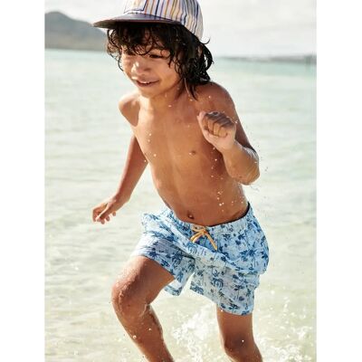 Vertbaudet Short de bain imprimé garçon bleu ciel - Maillot de bain garçon Vertbaudet Short de bain imprimé garçon bleu ciel - Maillot de bain garçon