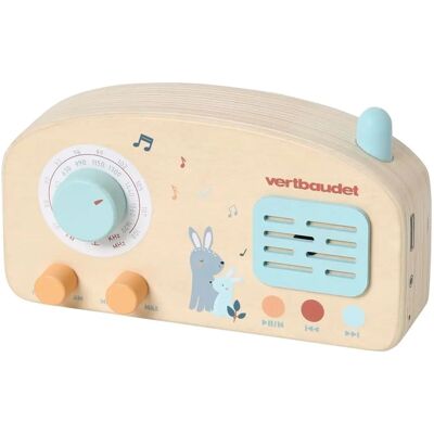 Radio musicale en bois Vertbaudet - Les Amis de la Forêt - Beige - Radio - Publicité Radio musicale en bois Vertbaudet - Les Amis de la Forêt - Beige - Radio - Publicité