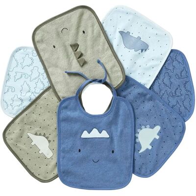 VERTBAUDET Babadores de bebê - Pack de 7, Azul céu, Algodão-Poliéster, 22x27cm - Babadores bebê VERTBAUDET Babadores de bebê - Pack de 7, Azul céu, Algodão-Poliéster, 22x27cm - Babadores bebê