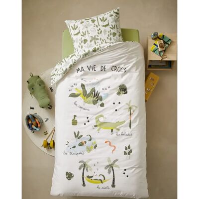 Vertbaudet Kids Jungle Crocodile Duvet Cover Set - Multi-Size Vertbaudet Kids Jungle Crocodile Duvet Cover Set - Multi-Size