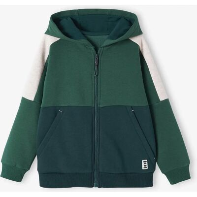 Vertbaudet Green Model 2A Colorblock Hoodie - Sweatshirt Vertbaudet Green Model 2A Colorblock Hoodie - Sweatshirt