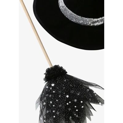 Conjunto de accesorios para disfraz de bruja de Vertbaudet - Sombrero y escoba Conjunto de accesorios para disfraz de bruja de Vertbaudet - Sombrero y escoba