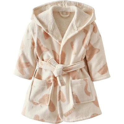 Vertbaudet Organic Cotton Baby Bathrobe - Happy Sky Beige - 24M Vertbaudet Organic Cotton Baby Bathrobe - Happy Sky Beige - 24M