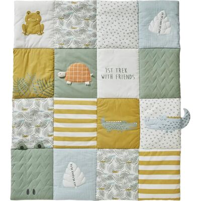 Tapete de parque patchwork multicolor Vertbaudet - 100x100 cm Tapete de parque patchwork multicolor Vertbaudet - 100x100 cm