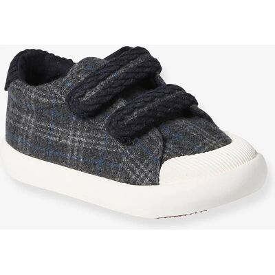 Baskets en textile à carreaux gris Vertbaudet - Chaussures bébé Baskets en textile à carreaux gris Vertbaudet - Chaussures bébé