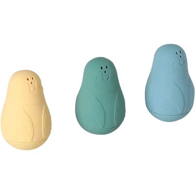 Set de jouets de bain en silicone Vertbaudet - Pinguin - Publicité Set de jouets de bain en silicone Vertbaudet - Pinguin - Publicité