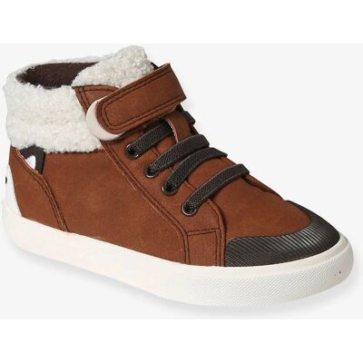 VERTBAUDET Kids High-Top Sneakers - Brown - Childs Size 30 VERTBAUDET Kids High-Top Sneakers - Brown - Childs Size 30