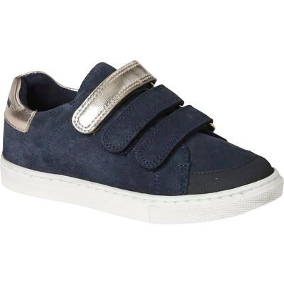 Vertbaudet Leather Girls Sneakers - Leather, Adjustable Fit, Blue - Sneakers Vertbaudet Leather Girls Sneakers - Leather, Adjustable Fit, Blue - Sneakers
