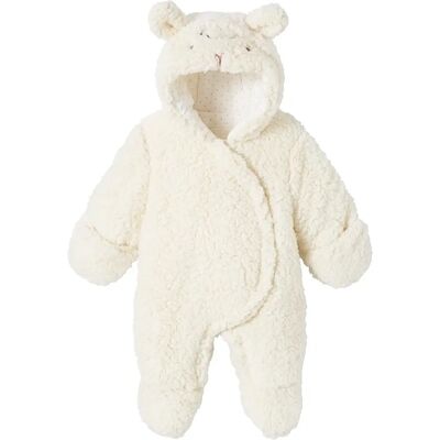 Combipilote bébé Vertbaudet - Fourrure synthétique, 60CM, Blanc Combipilote bébé Vertbaudet - Fourrure synthétique, 60CM, Blanc
