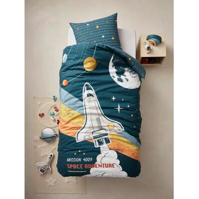 Vertbaudet Space Adventure Kids Bedding Set - Recycled Cotton Vertbaudet Space Adventure Kids Bedding Set - Recycled Cotton
