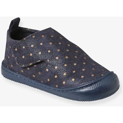 Vertbaudet Baby Blue Leather Starry Slippers - Baby slippers Vertbaudet Baby Blue Leather Starry Slippers - Baby slippers