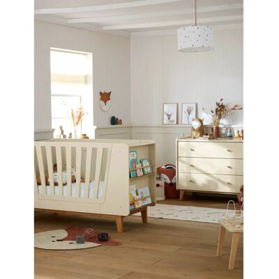 Lit bébé transformable Ligne Fjord beige Lit bébé transformable Ligne Fjord beige