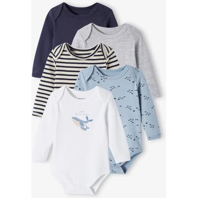 Vertbaudet Baby Rompers Set - Organic Cotton, Long Sleeve, US Armholes Vertbaudet Baby Rompers Set - Organic Cotton, Long Sleeve, US Armholes