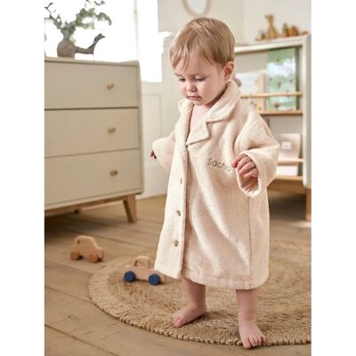 Vertbaudet Bata de baño oversize de algodón reciclado para bebé Vertbaudet Bata de baño oversize de algodón reciclado para bebé
