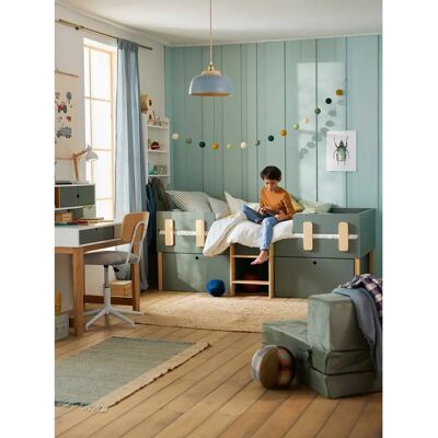 Lit en hauteur avec rangements - Everest - Lit en hauteur sécurisé pour enfant Lit en hauteur avec rangements - Everest - Lit en hauteur sécurisé pour enfant