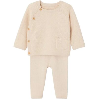 Ensemble bébé en tricot beige Vertbaudet - Pull & Leggings Ensemble bébé en tricot beige Vertbaudet - Pull & Leggings