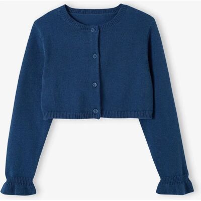 VERTBAUDET Girl Chambray Blue Chic Bolerovest - Bolerovest VERTBAUDET Girl Chambray Blue Chic Bolerovest - Bolerovest