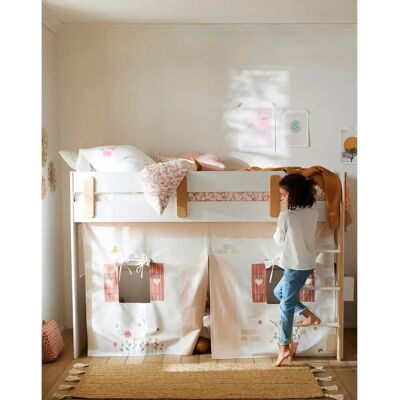 Vertbaudet Everest Toldi para Cama - Cabana branca para cama de altura média Vertbaudet Everest Toldi para Cama - Cabana branca para cama de altura média