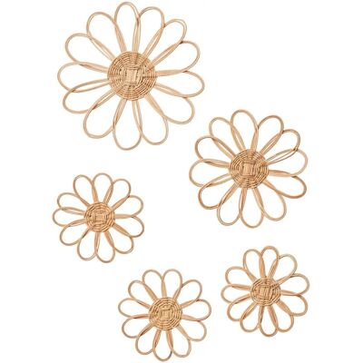 Vertbaudet Beige Ensemble de 5 Fleurs Murales Décoratives Vertbaudet Beige Ensemble de 5 Fleurs Murales Décoratives