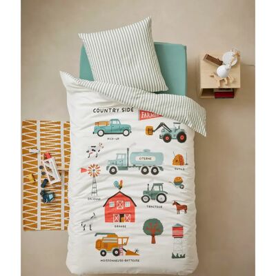 Vertbaudet Recycled Cotton Harvest Kids Bedding Set - Cotton Recycled Theme Vertbaudet Recycled Cotton Harvest Kids Bedding Set - Cotton Recycled Theme