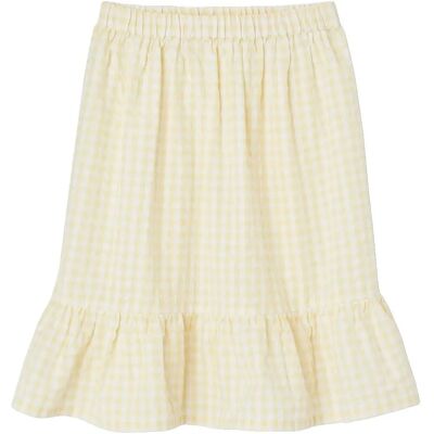 Vertbaudet Pale Yellow Vichy Ruffle Skirt - Skirt Vertbaudet Pale Yellow Vichy Ruffle Skirt - Skirt