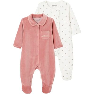 Vertbaudet Baby Velour Sleepwear Set - Baby Sleepwear Set Vertbaudet Baby Velour Sleepwear Set - Baby Sleepwear Set