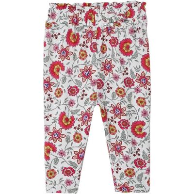 Vertbaudet Baby Pants - Flower Print - Ecru - 6M Vertbaudet Baby Pants - Flower Print - Ecru - 6M