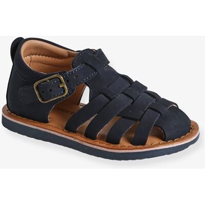 Vertbaudet Leather buckle sandals - marine blue - Sandals Vertbaudet Leather buckle sandals - marine blue - Sandals