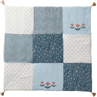 Alfombra de Juego para Bebés Vertbaudet - Patchwork India Azul 75x100 Alfombra de Juego para Bebés Vertbaudet - Patchwork India Azul 75x100