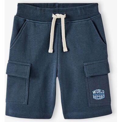 Shorts de sport garçon marine Vertbaudet - Style bataille Shorts de sport garçon marine Vertbaudet - Style bataille