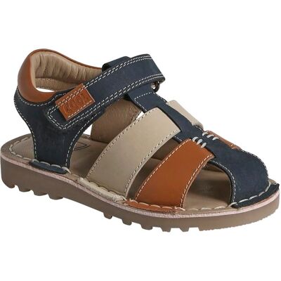 Vertbaudet Blue Leather Children's Sandals - Sandals Vertbaudet Blue Leather Children's Sandals - Sandals