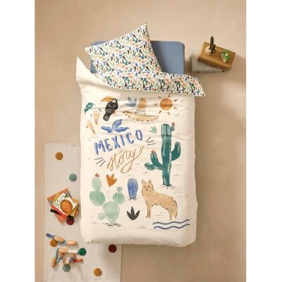 Vertbaudet MEXICO STORY Ensemble de literie en coton recyclé multicolore Vertbaudet MEXICO STORY Ensemble de literie en coton recyclé multicolore