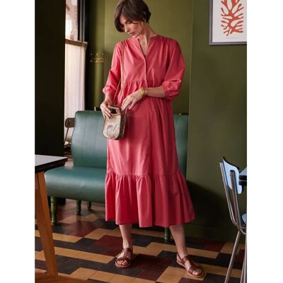 Robe longue grossesse grenadine rouge Envie de Fraise - Robe maternité Robe longue grossesse grenadine rouge Envie de Fraise - Robe maternité