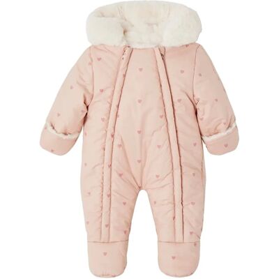 Combipilote bébé Vertbaudet - Imprimé coeurs Doublure en fausse fourrure 6M Combipilote bébé Vertbaudet - Imprimé coeurs Doublure en fausse fourrure 6M