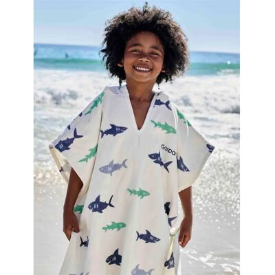 Poncho de bain enfant requins Vertbaudet - Coton recyclé Poncho de bain enfant requins Vertbaudet - Coton recyclé