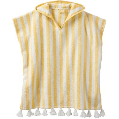Vertbaudet Yellow Striped Children's Bath Poncho - Kids' Bathrobe Vertbaudet Yellow Striped Children's Bath Poncho - Kids' Bathrobe