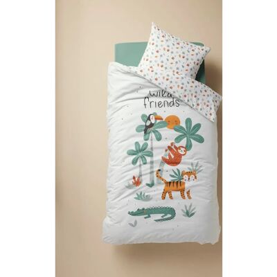 Ensemble Housse de Couette Animaux Vertbaudet en Coton Recyclé Ensemble Housse de Couette Animaux Vertbaudet en Coton Recyclé