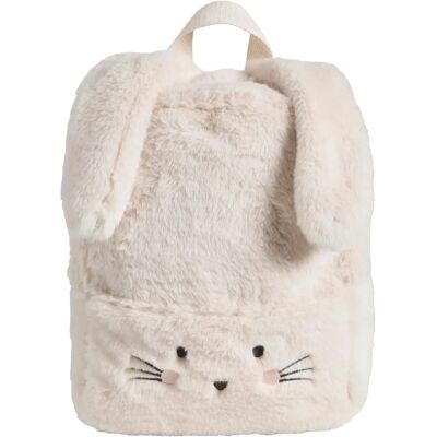 Mochila de pelúcia sintética Lapinou Vertbaudet para crianças Mochila de pelúcia sintética Lapinou Vertbaudet para crianças