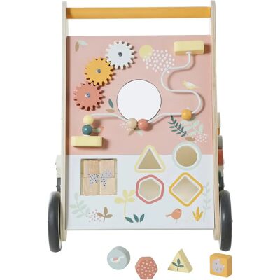 Vertbaudet Chariot de marche rose avec freins - Poussette et activité éducative - Publicité Vertbaudet Chariot de marche rose avec freins - Poussette et activité éducative - Publicité